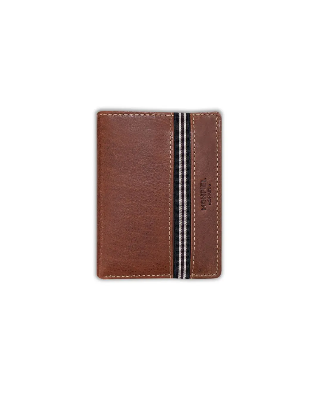 Men'S Leather Wallets^MONPIEL Wallet Billfold With Rubber Coin Purse Havana