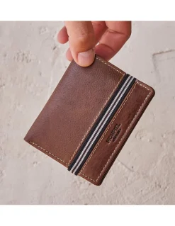 Men'S Leather Wallets^MONPIEL Wallet Billfold With Rubber Coin Purse Brown
