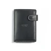 Men'S Leather Wallets^MONPIEL Wallet With Clasp And Interior Purse Central Logo Black