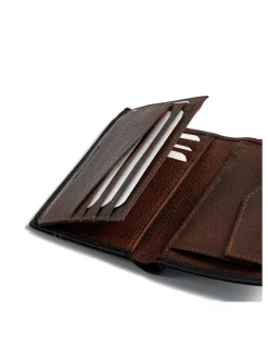 Men'S Leather Wallets^MONPIEL Wallet With Clasp And Two Tone Interior Purse Black