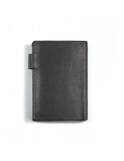 Men'S Leather Wallets^MONPIEL Wallet With Clasp And Two Tone Interior Purse Black