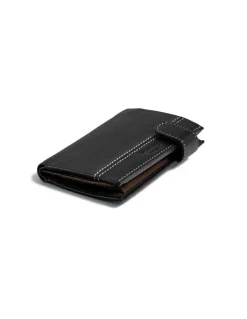 Men'S Leather Wallets^MONPIEL Wallet With Clasp And Two Tone Interior Purse Black