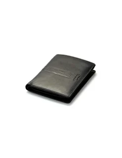 Men'S Leather Wallets^MONPIEL Wallet With Clasp Inside And Coin Pocket Mountain Black