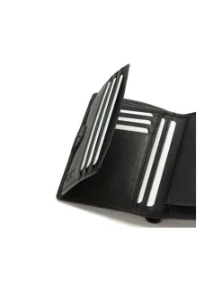 Men'S Leather Wallets^MONPIEL Wallet With Clasp Inside And Coin Pocket Mountain Black