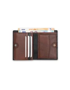 Men'S Leather Wallets^MONPIEL Wallet With Inner Loop And Stamped Purse Black