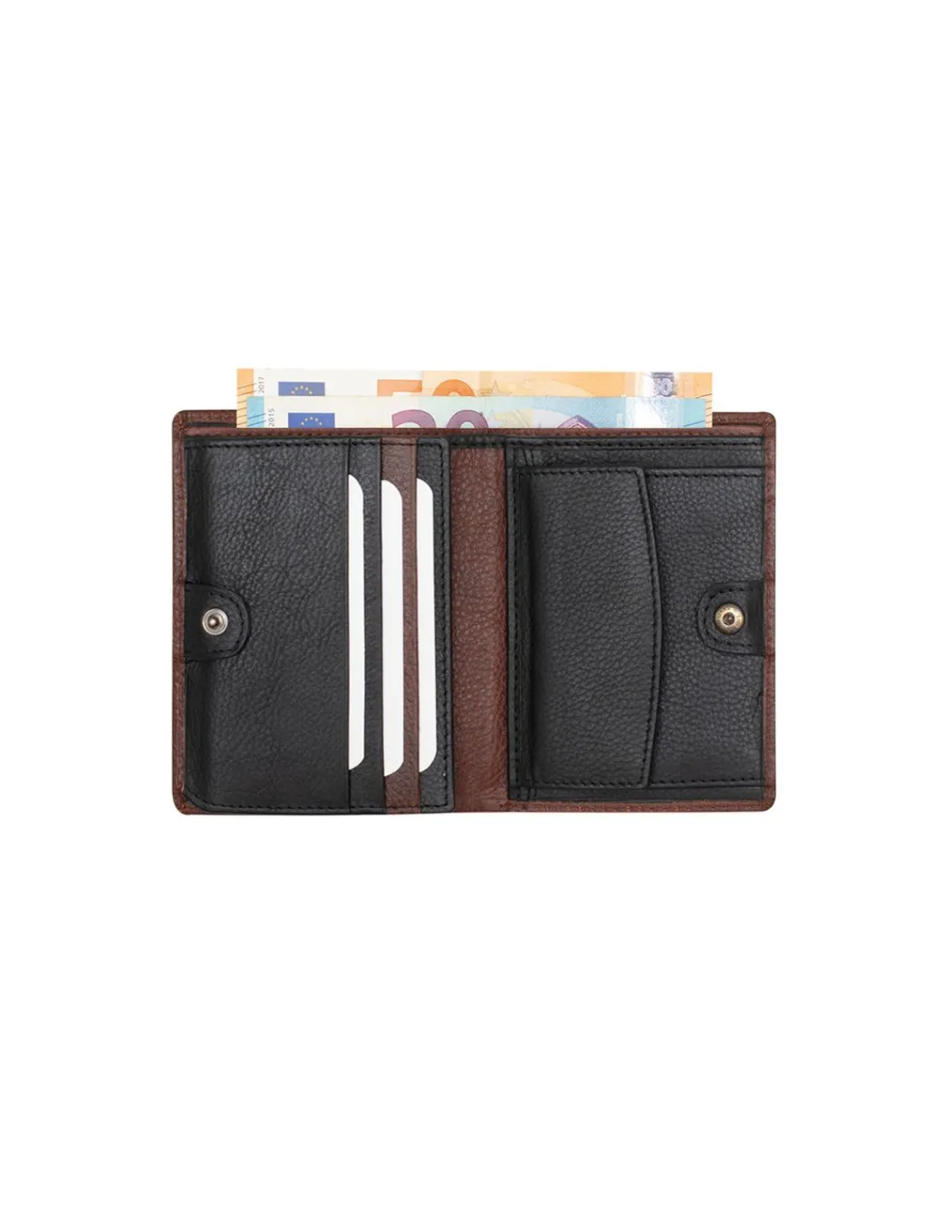 Men'S Leather Wallets^MONPIEL Wallet With Inner Loop And Stamped Purse Havana