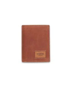 Men'S Leather Wallets^MONPIEL Wallet With Purse Inside Patch With Logo Havana