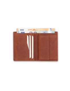 Men'S Leather Wallets^MONPIEL Wallet With Purse Inside Patch With Logo Havana