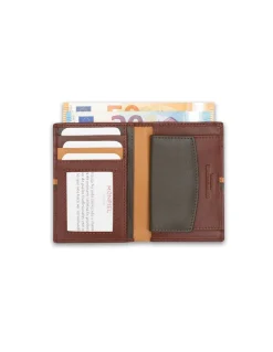 Men'S Leather Wallets^MONPIEL Wallet With Purse Inside Color Stripes Havana