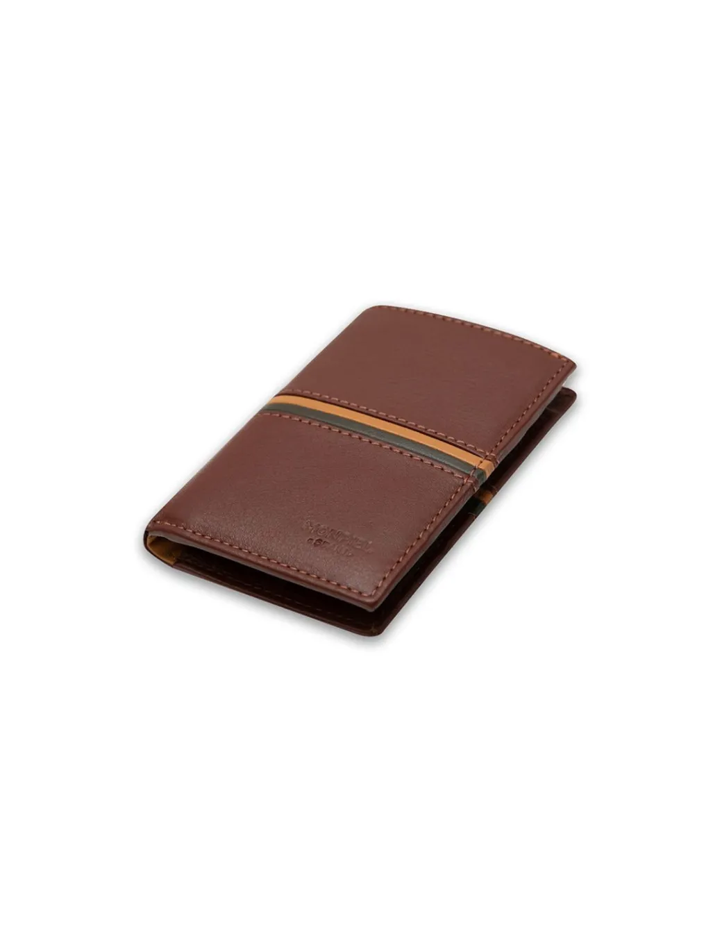 Men'S Leather Wallets^MONPIEL Wallet With Purse Inside Color Stripes Havana