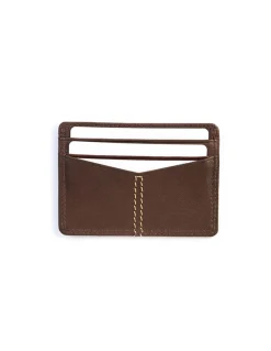 Leather Card Holders^MONPIEL Western Leather Card Holder Brown