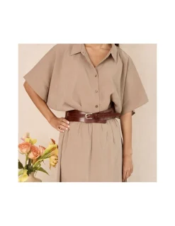 Women'S Leather Belts^MONPIEL Wide Belt Over Havana