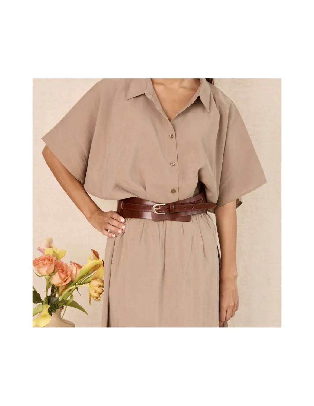 Women'S Leather Belts^MONPIEL Wide Belt Over Havana