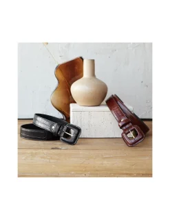 Women'S Leather Belts^MONPIEL Women'S Crocodile Lined Buckle Belt Others