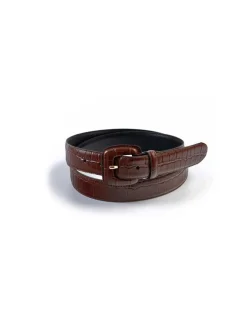 Women'S Leather Belts^MONPIEL Women'S Crocodile Lined Buckle Belt Others