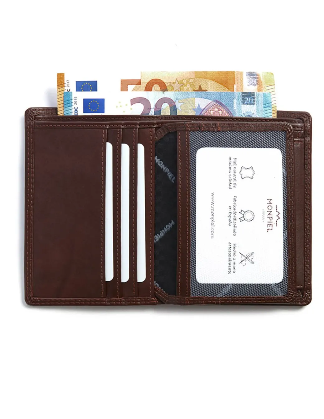 Men'S Leather Wallets^MONPIEL Xl Leather Wallet With Coin Purse Brown