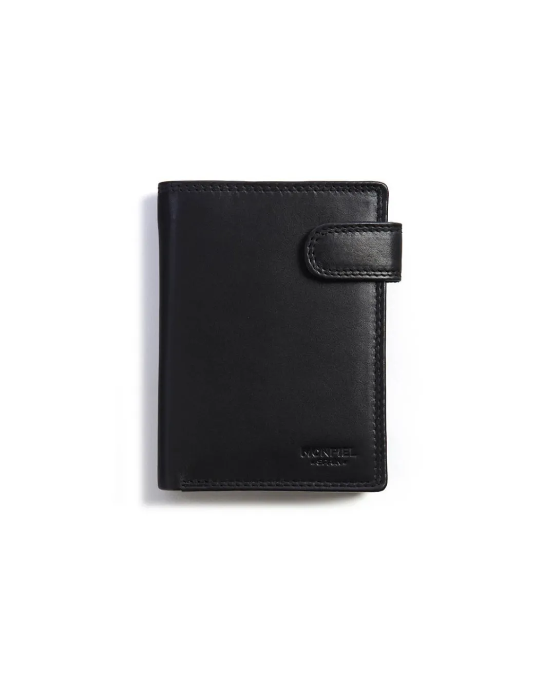 Men'S Leather Wallets^MONPIEL Xl Leather Wallet With Loop And Coin Purse Black