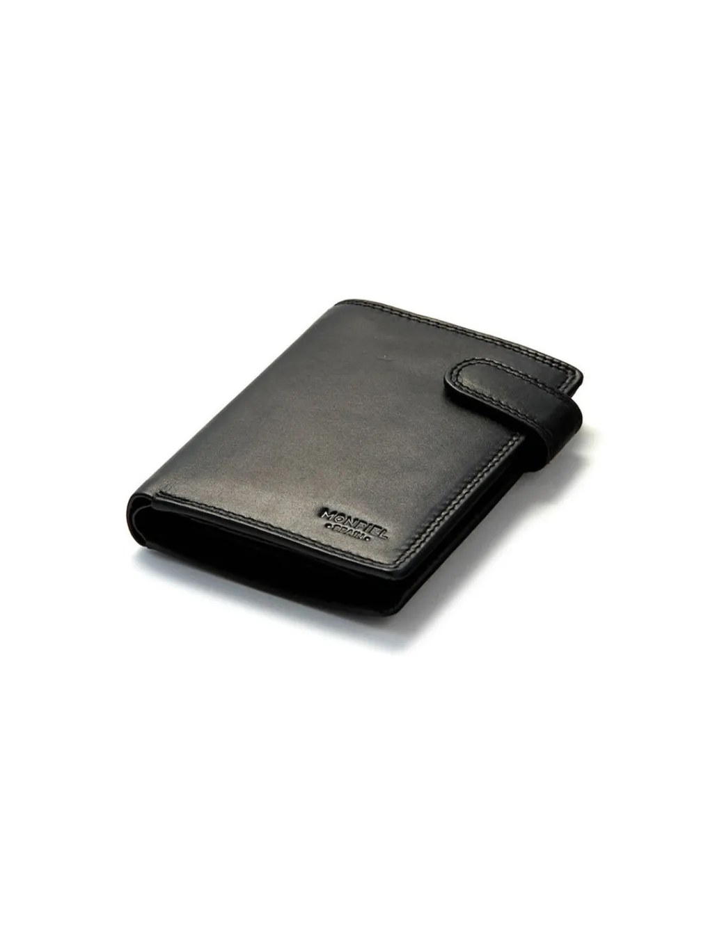 Men'S Leather Wallets^MONPIEL Xl Leather Wallet With Loop And Coin Purse Black