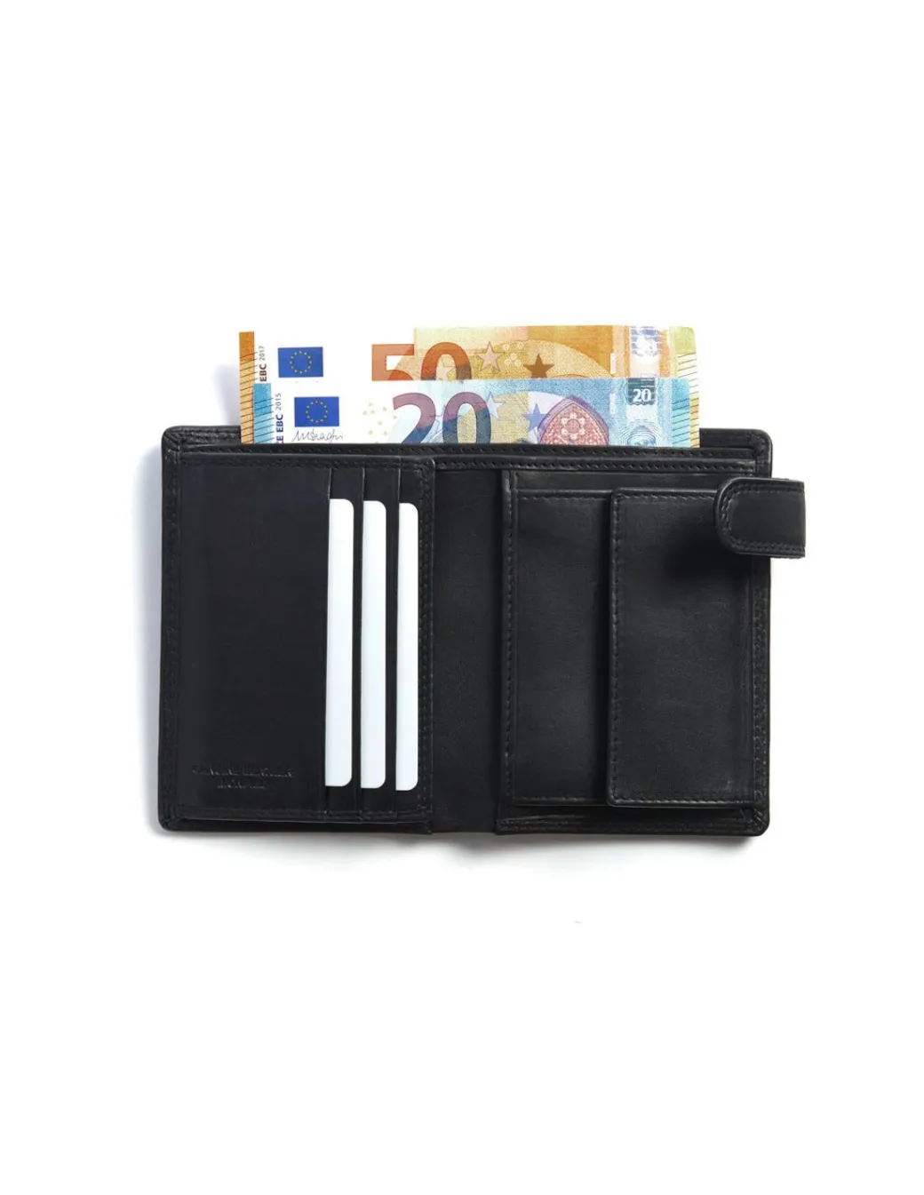 Men'S Leather Wallets^MONPIEL Xl Leather Wallet With Loop And Coin Purse Black