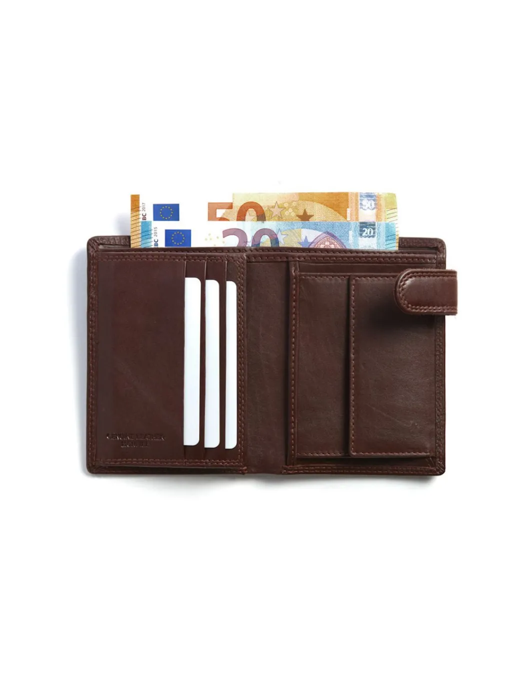 Men'S Leather Wallets^MONPIEL Xl Leather Wallet With Loop And Coin Purse Brown